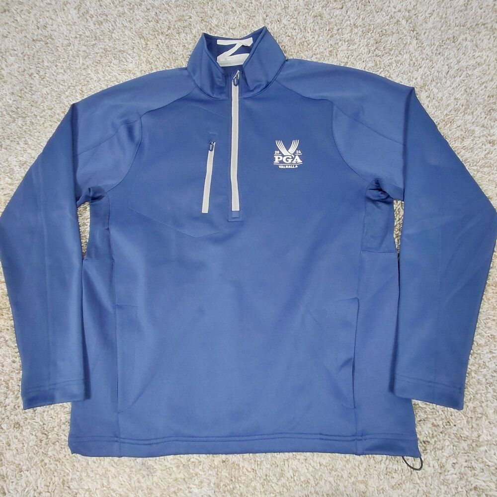Zero Restriction Tour Series Valhalla Pullover Mens Medium Blue 1/4 Zip Golf